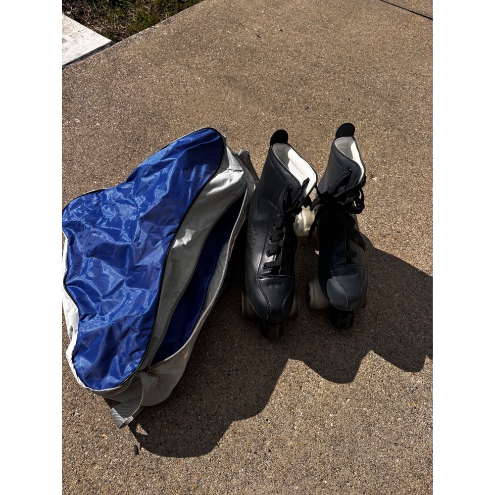 Black High Top Quad Roller Skates with Carrying Bag Size‎ 40 EU Indoor Outdoor